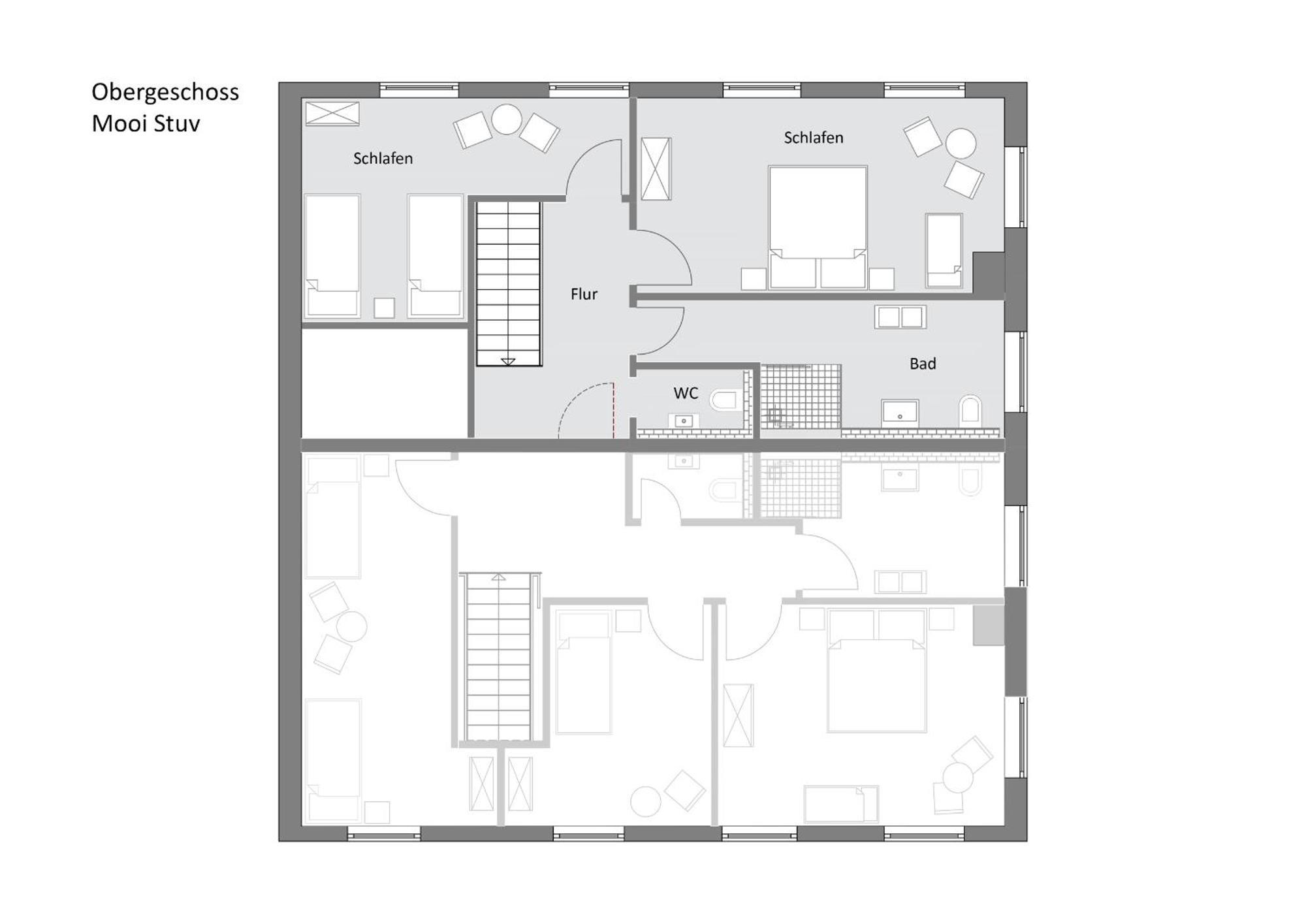 Mooi Stuv , Maisonettenwohnung , Gulfhof , Kachelofen Norden Extérieur photo
