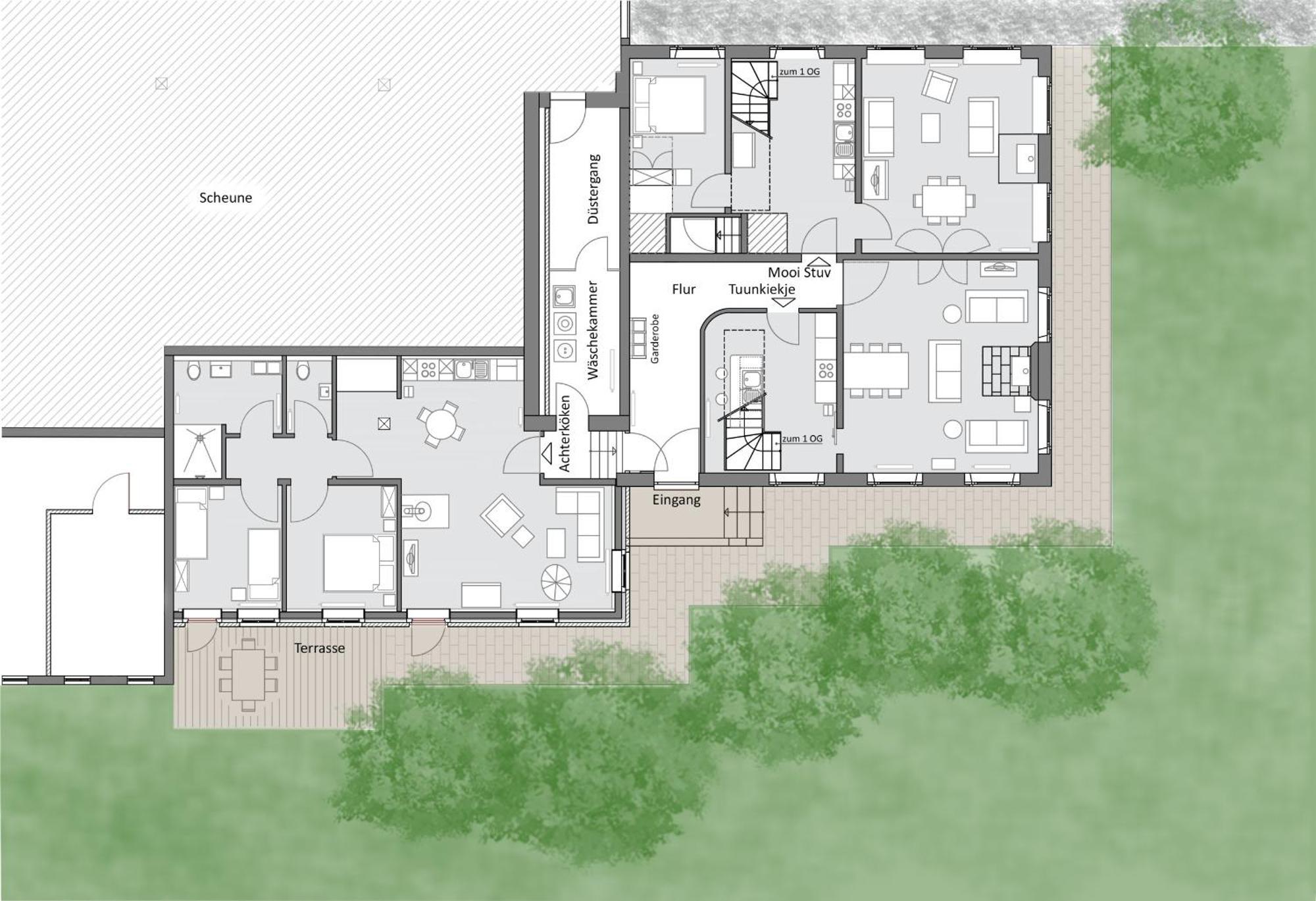 Mooi Stuv , Maisonettenwohnung , Gulfhof , Kachelofen Norden Extérieur photo